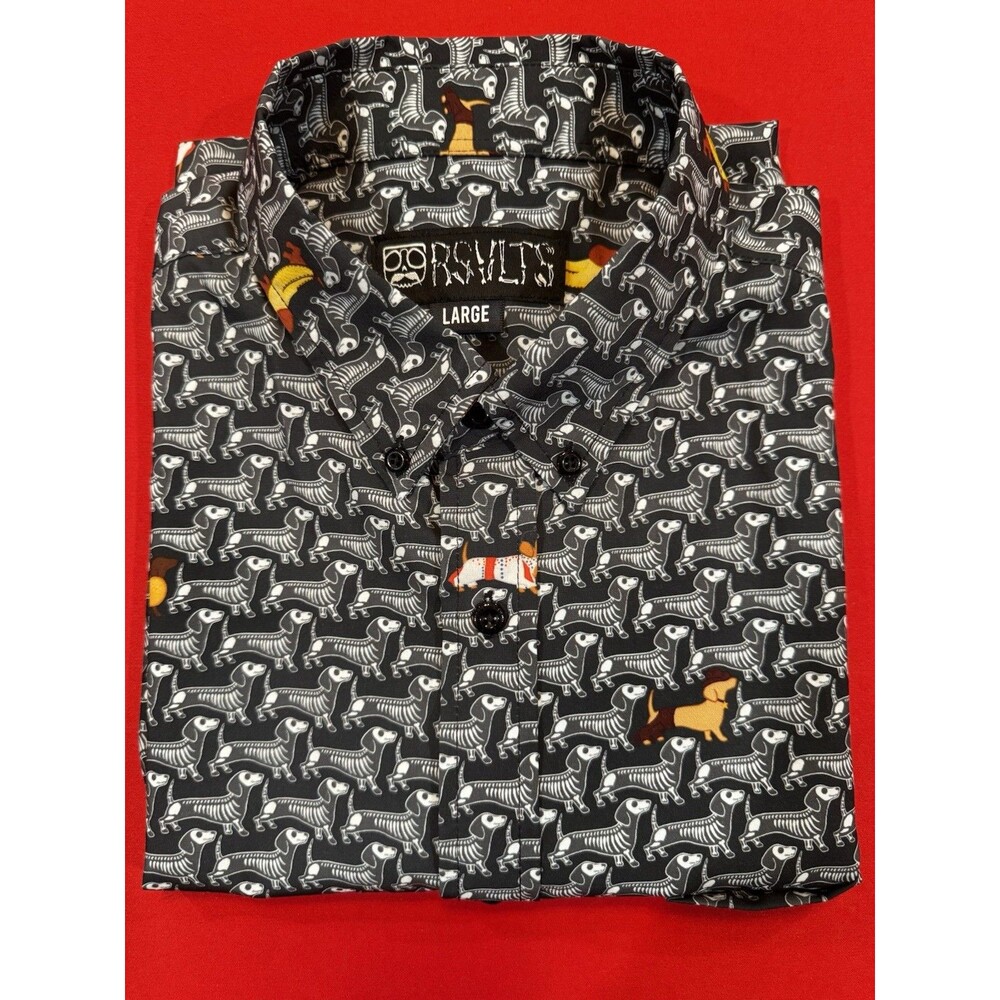RSVLTS Bad to the Bone Dachshund Shirt L Large KUNUFLEX Short Sleeve